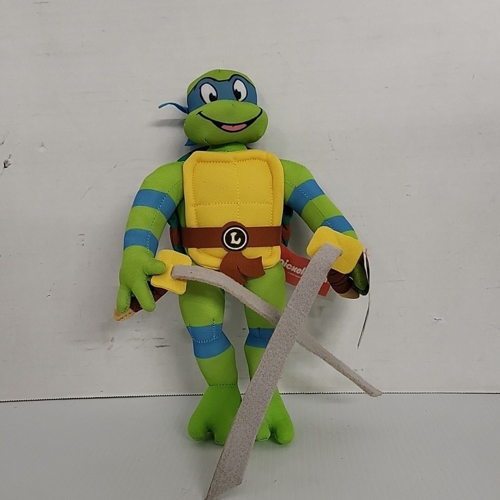 NWT Nickelodeon Teenage Mutant Ninja Turtle 11"Leonardo Soft Body Toy